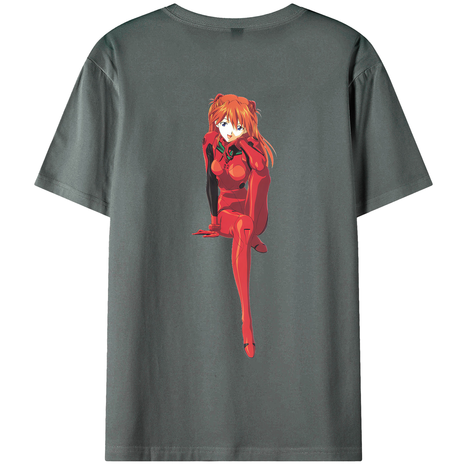 （画像用） EVA 新世紀エヴァンゲリオン 綿100％ メンズ半袖Tシャツ（バックプリント） 通気性